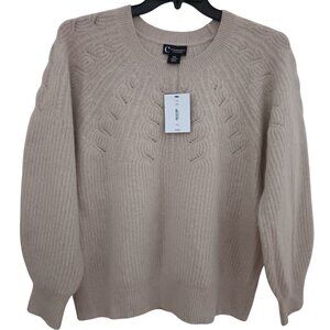 C by Bloomingdales 100% Cashmere Pointelle Sweater